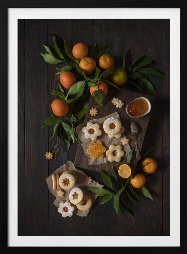 Mandarijn Linzer Koekjes | Posters - Kunstdrukken