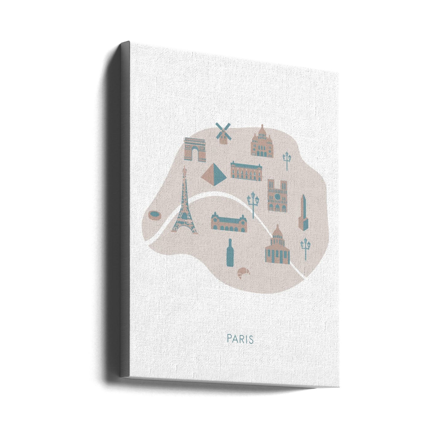 Mapa de París | Impresiones en Lienzo