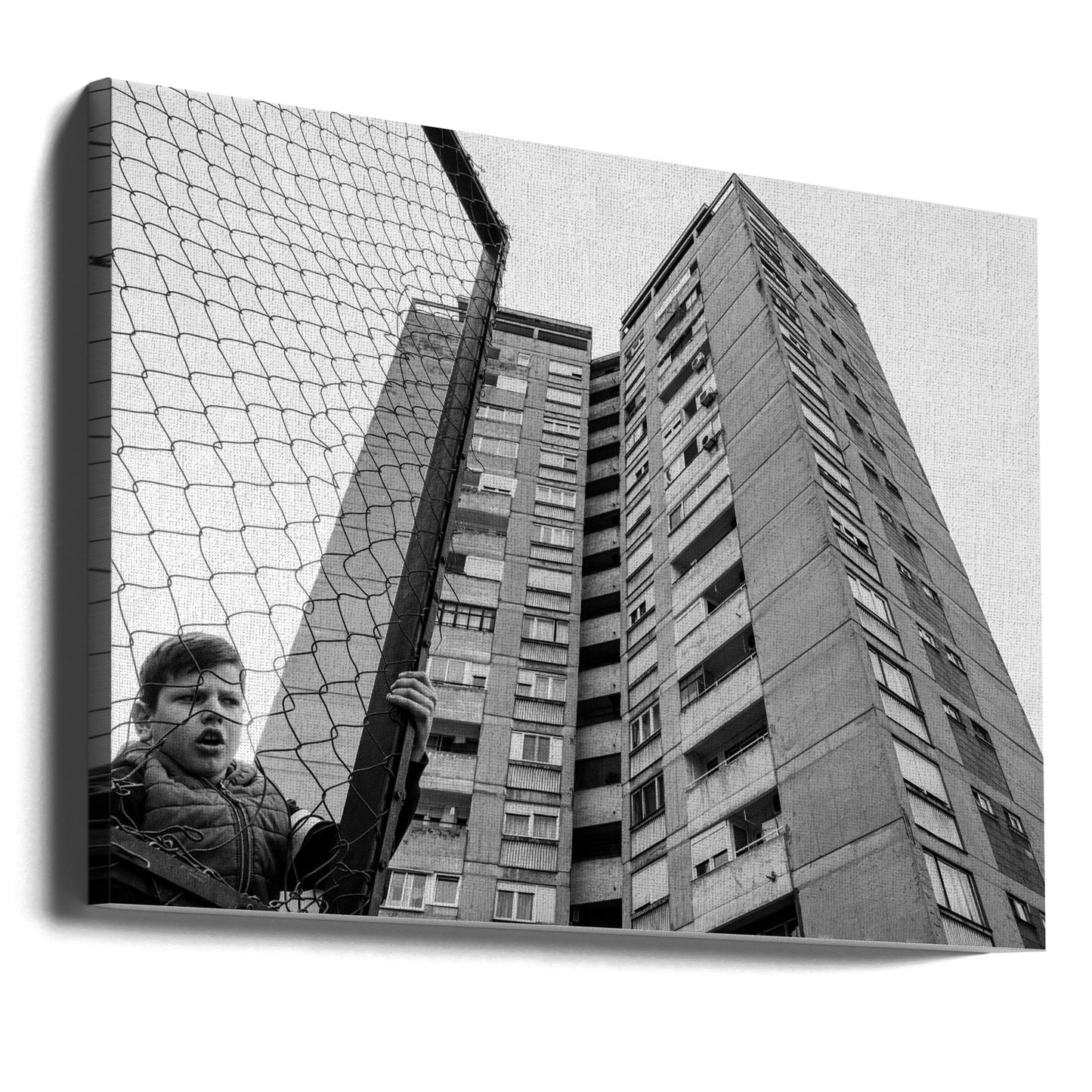 Le garçon derrière la clôture | Tableaux sur Toile