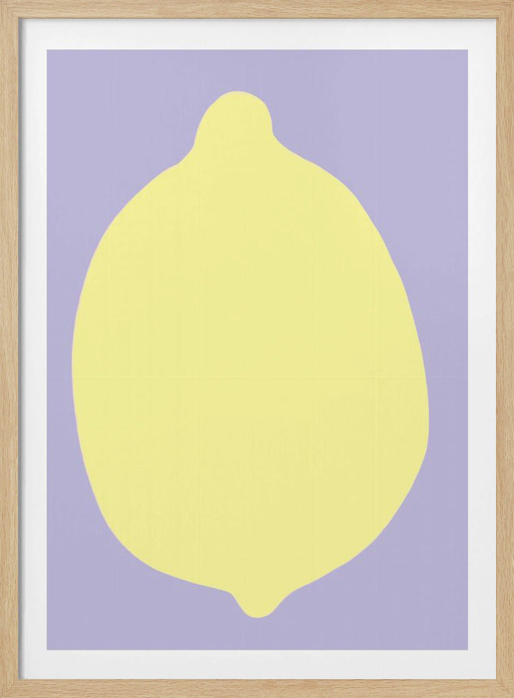Zitrone auf Lavendel | Poster - Kunstdruck