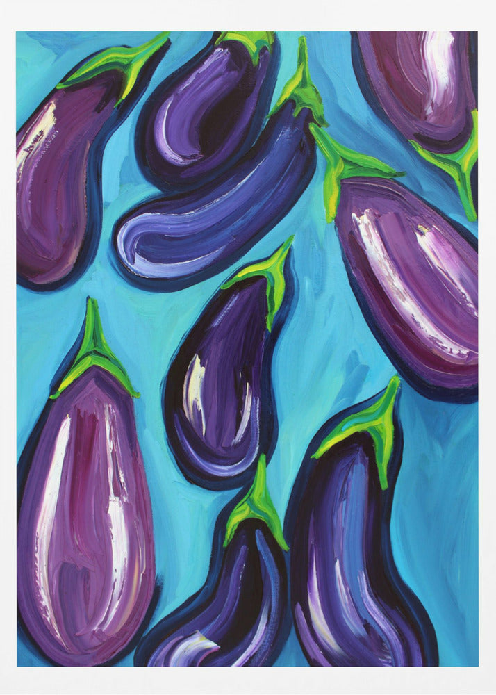 Aubergines Rain | Poster