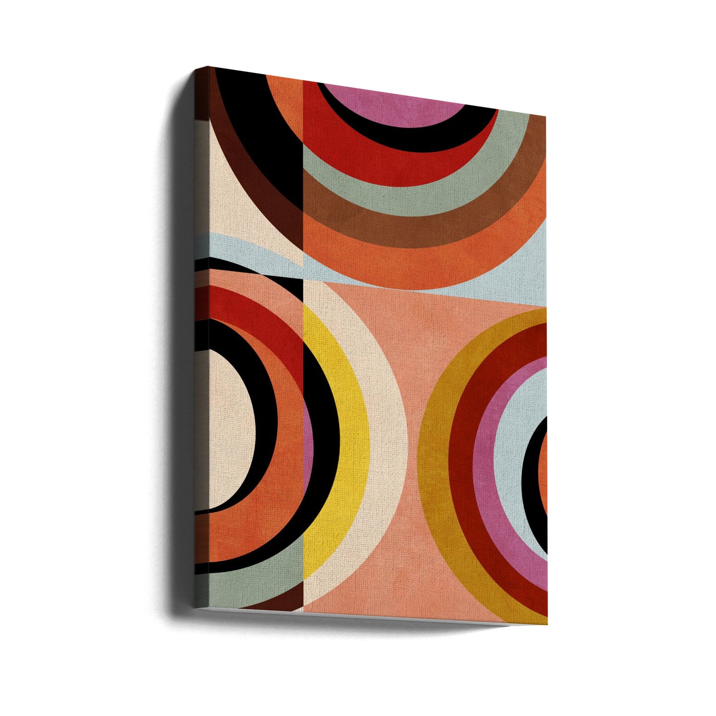 Varme farver Bauhaus Geometri3 | Lærredsbilleder