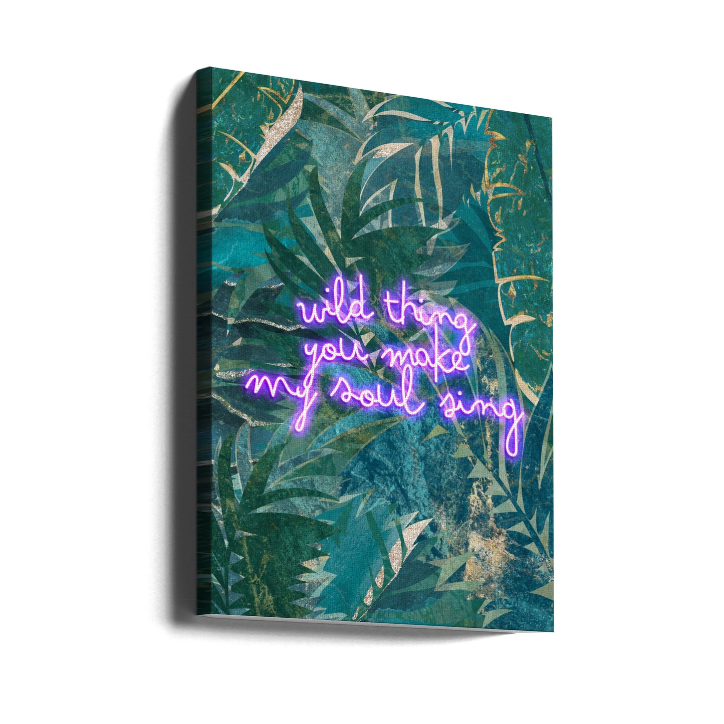 Typografia Neon Jungle | Wydruki na łótnie