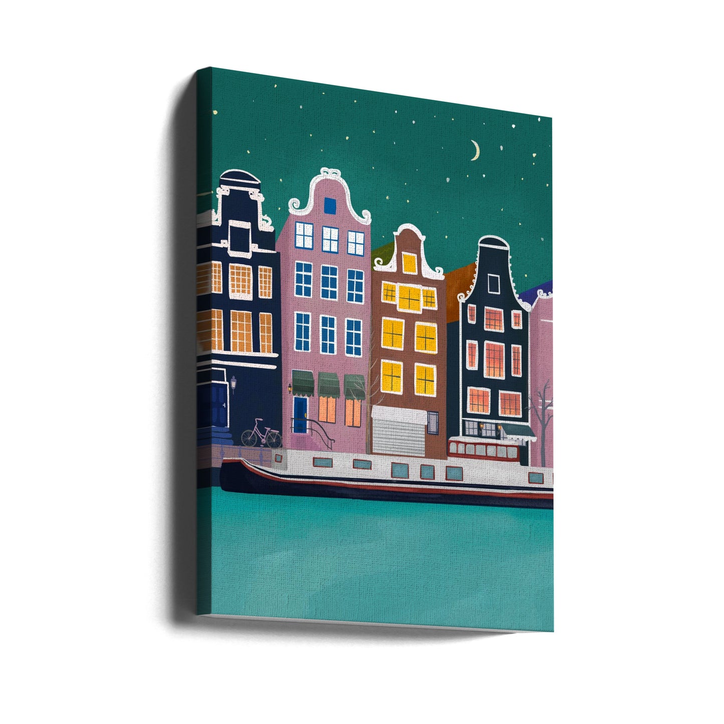 Amsterdam di notte | Stampe su Tela