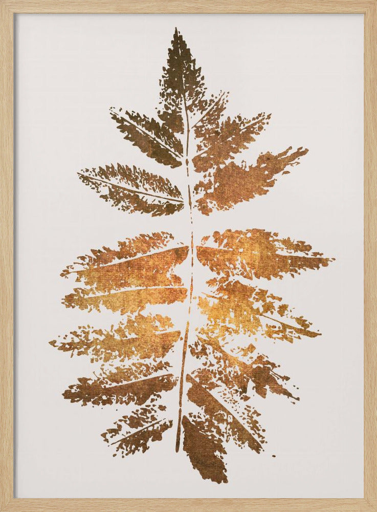 Oak Leaf Print Gold | Poster