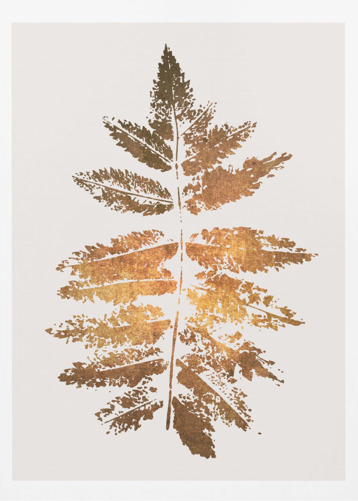Oak Leaf Print Gold | Poster