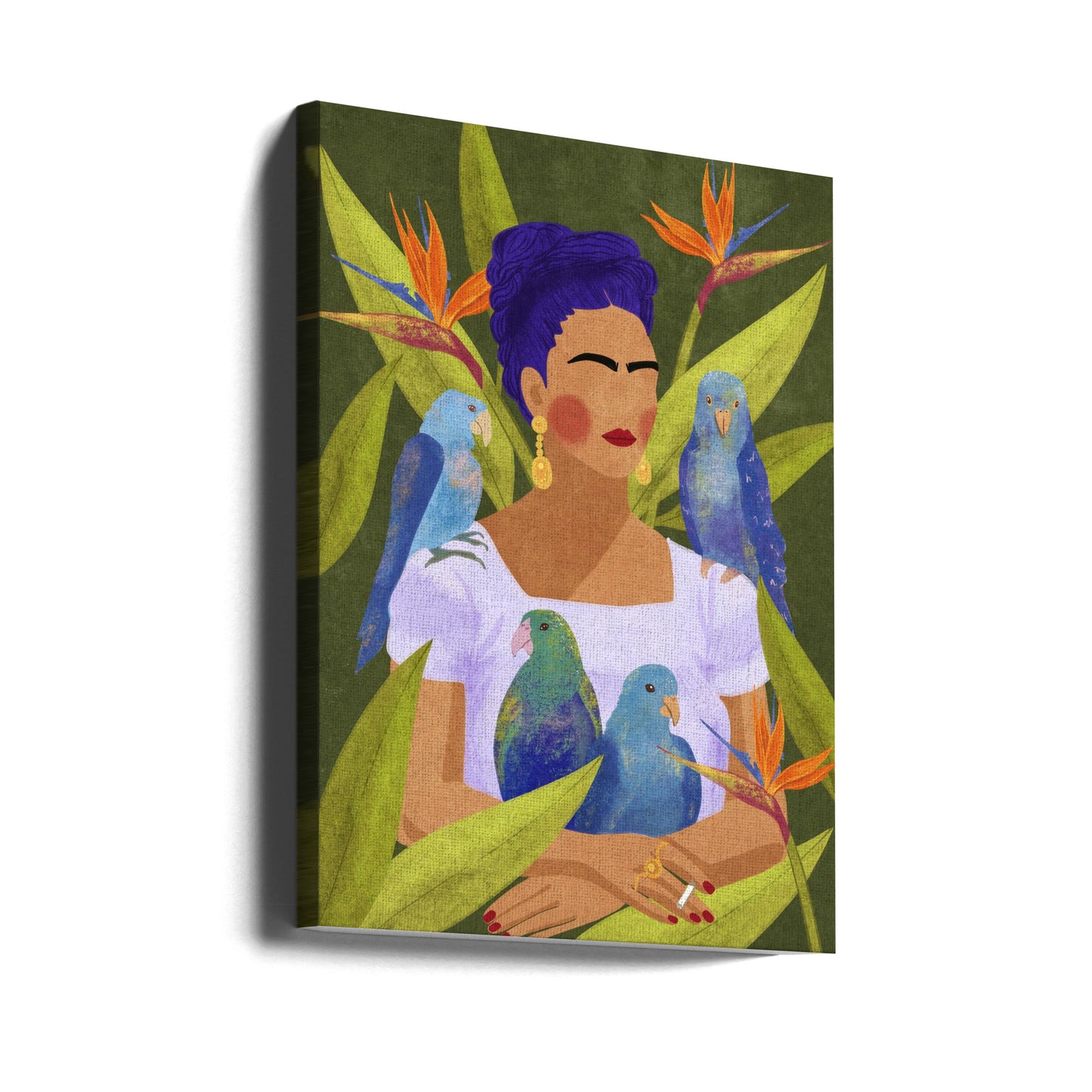 Frida et les oiseaux | Tableaux sur Toile
