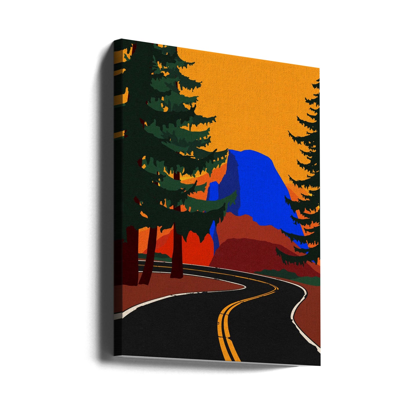 Clacier Road z Half Dome | Wydruki na łótnie