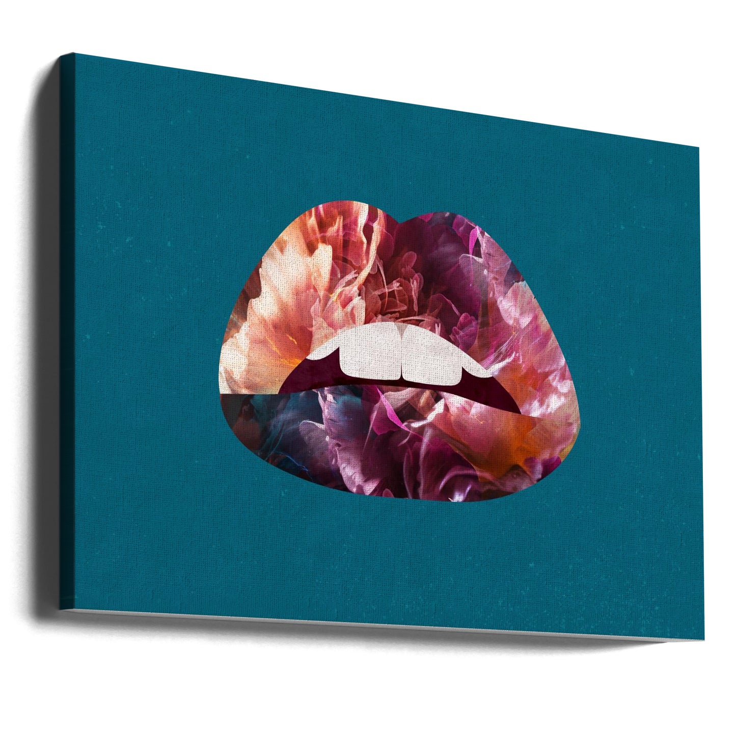 Lèvres florales | Tableaux sur Toile
