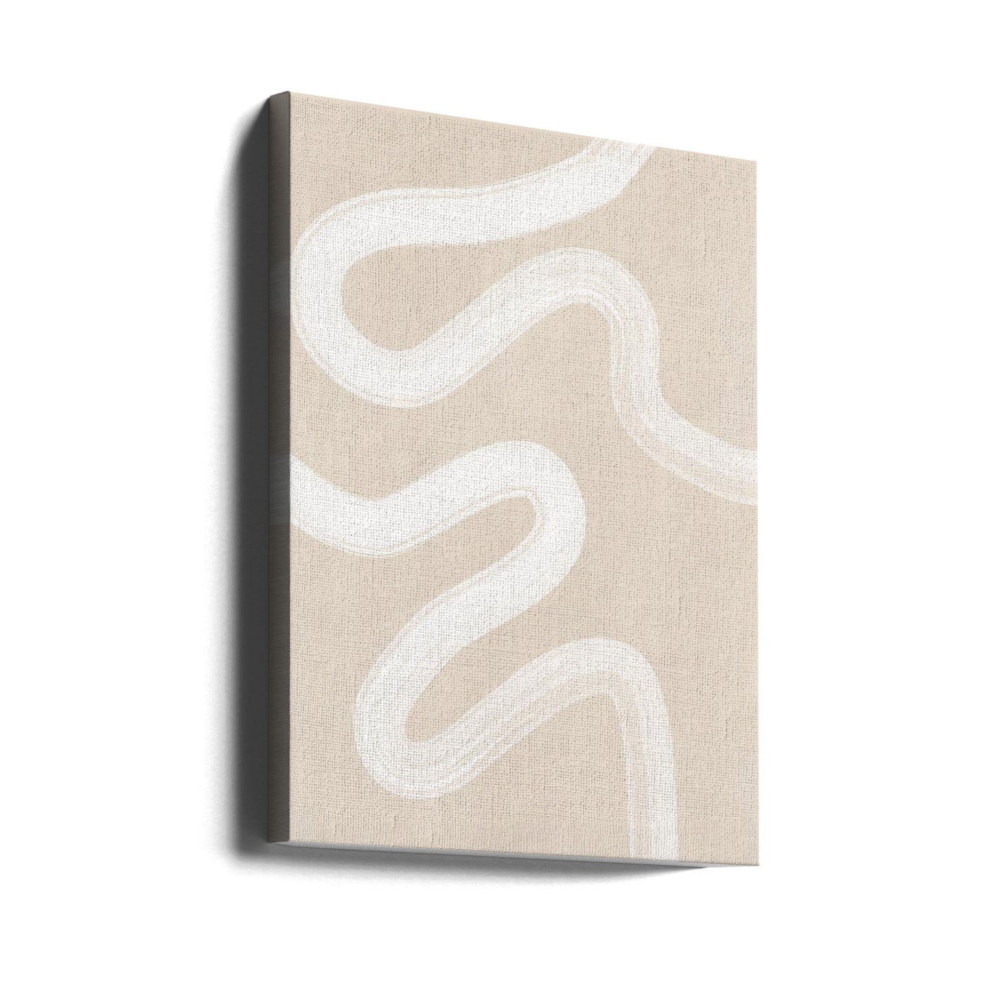 Beige enlinjeteckning | Canvas