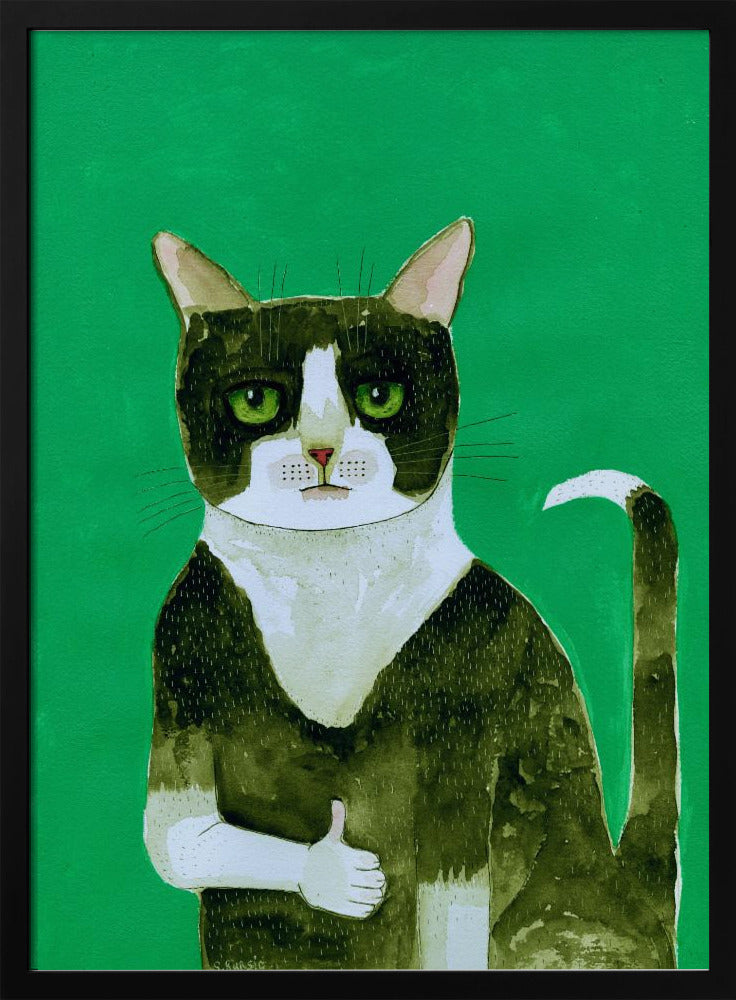 Tuxedo Cat Thumbs Up | Poster