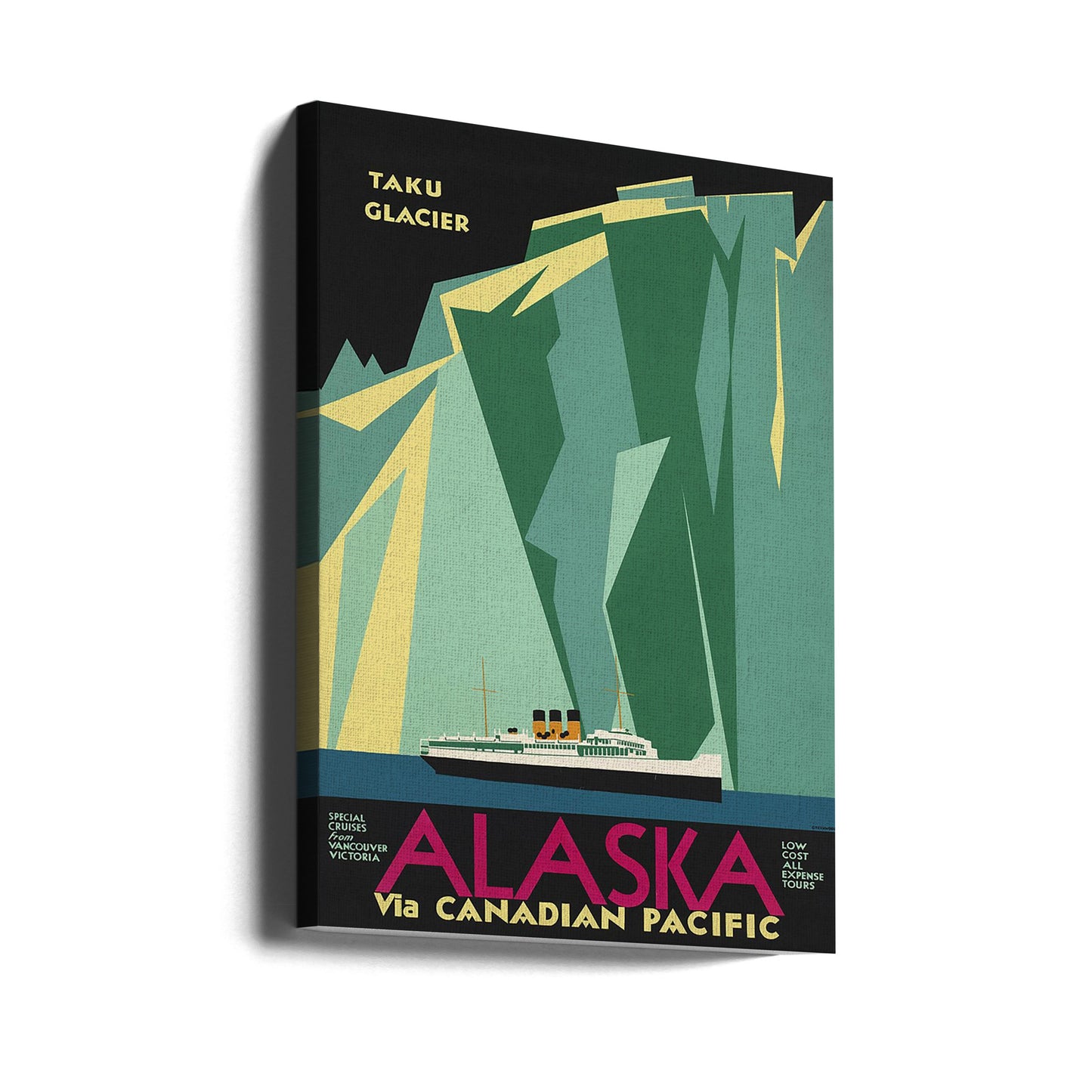 Alaska über die Canadian Pacific. Taku-Gletscher – keine Grenze | Leinwand-Bilder