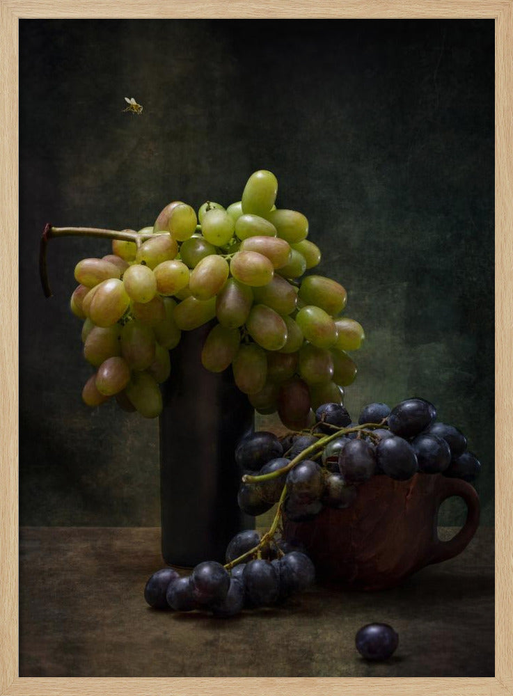 Still life with grapes and a bee | Poster