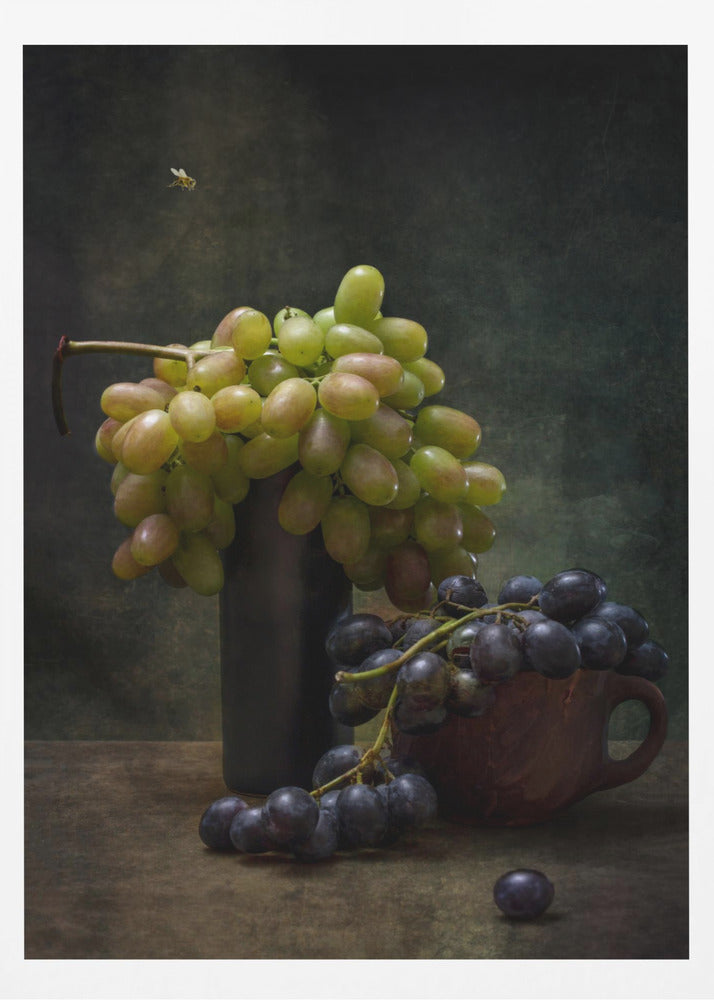 Still life with grapes and a bee | Poster