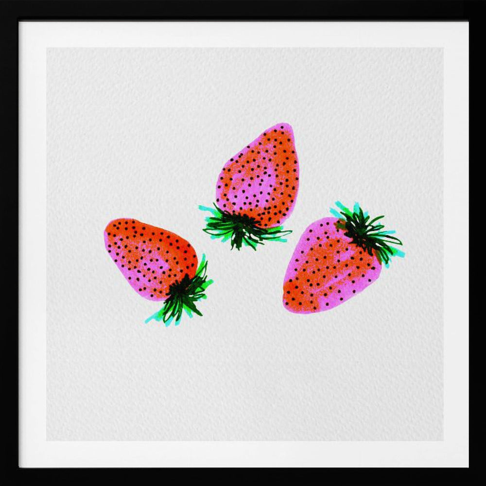 Rode Lavendel Zoete Aardbeien Fruit | Posters - Kunstdrukken