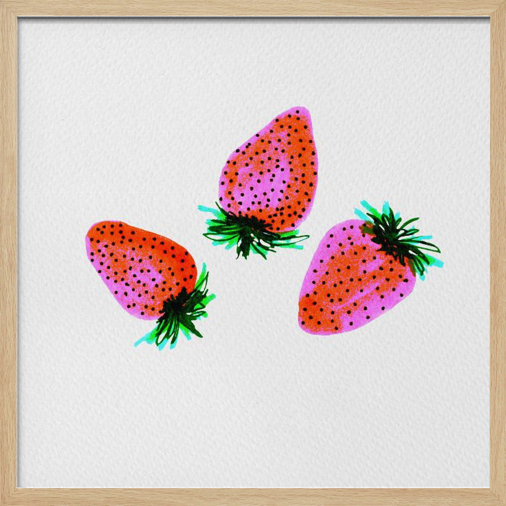 Rode Lavendel Zoete Aardbeien Fruit | Posters - Kunstdrukken
