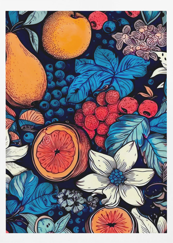 Fleurs et fruits 6 | Posters - Affiche Artistique