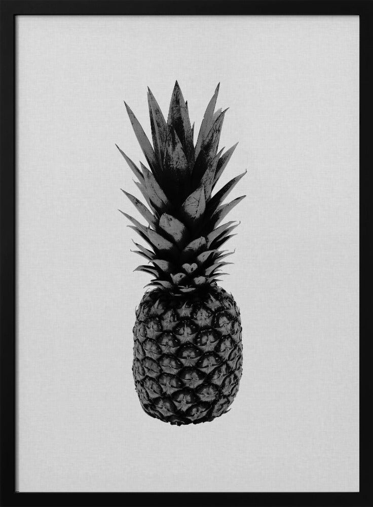 Ananas svart og hvit | Plakater - Kunsttrykk