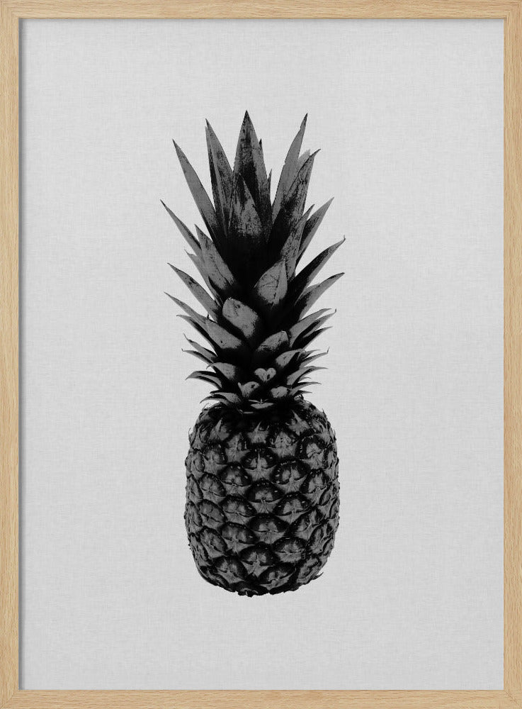 Ananas svart og hvit | Plakater - Kunsttrykk