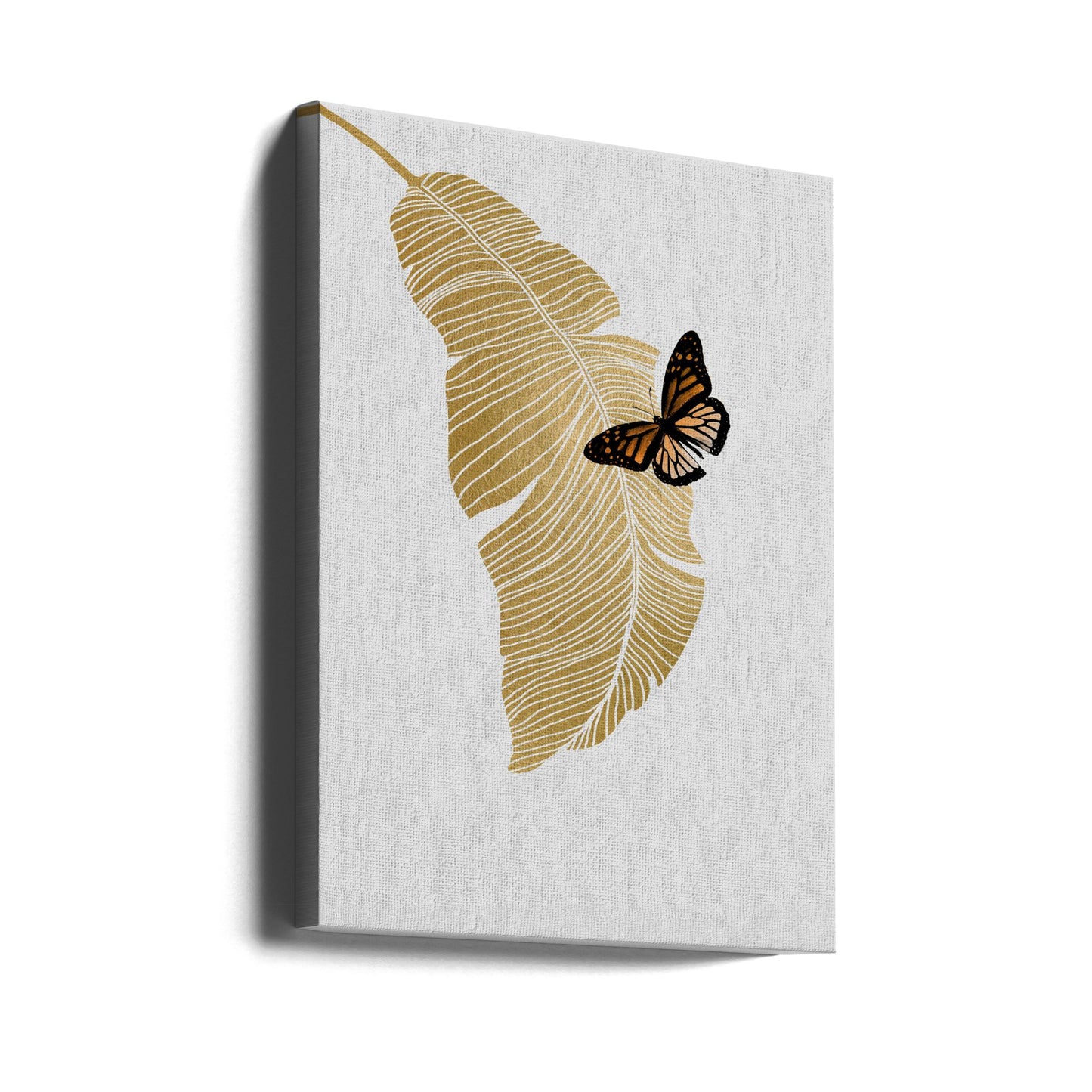 Fjäril & Palmblad | Canvas
