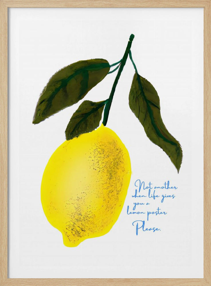 Zitronen-Kopfnoten | Poster - Kunstdruck