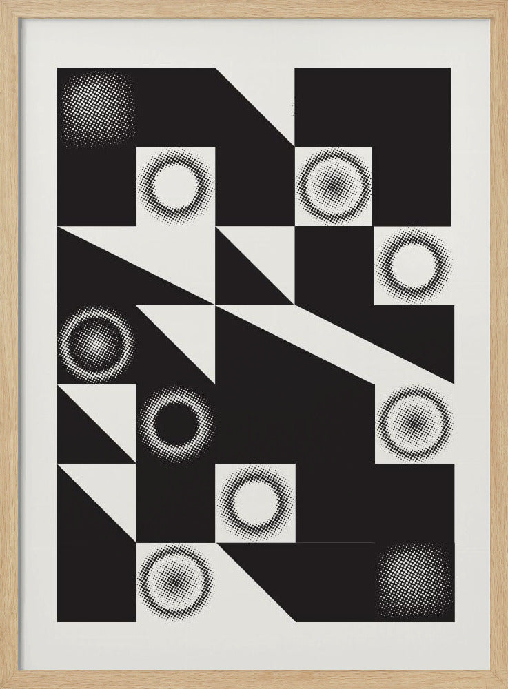Squares and Triangles In Black | Poster