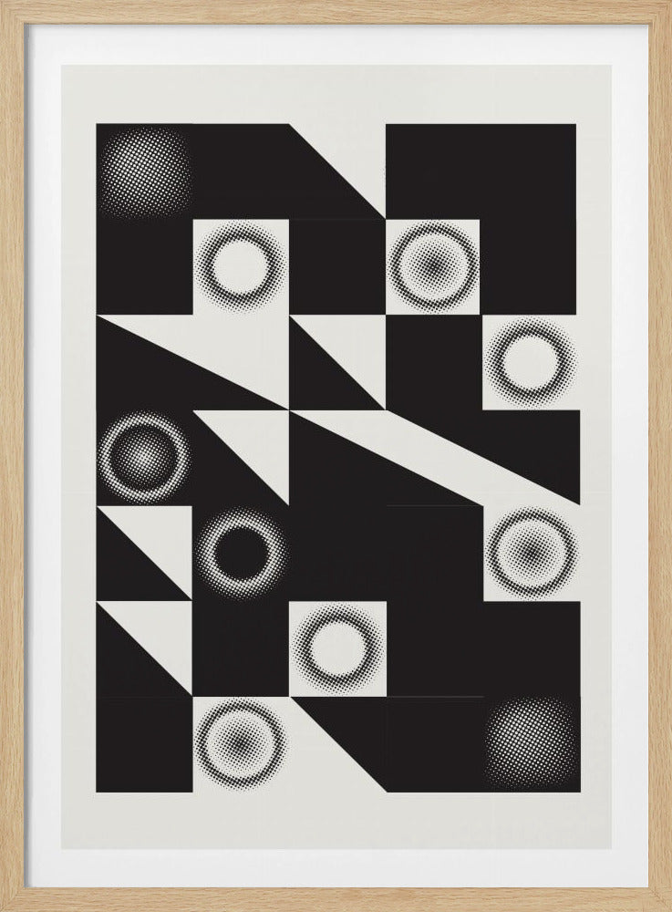 Squares and Triangles In Black | Poster