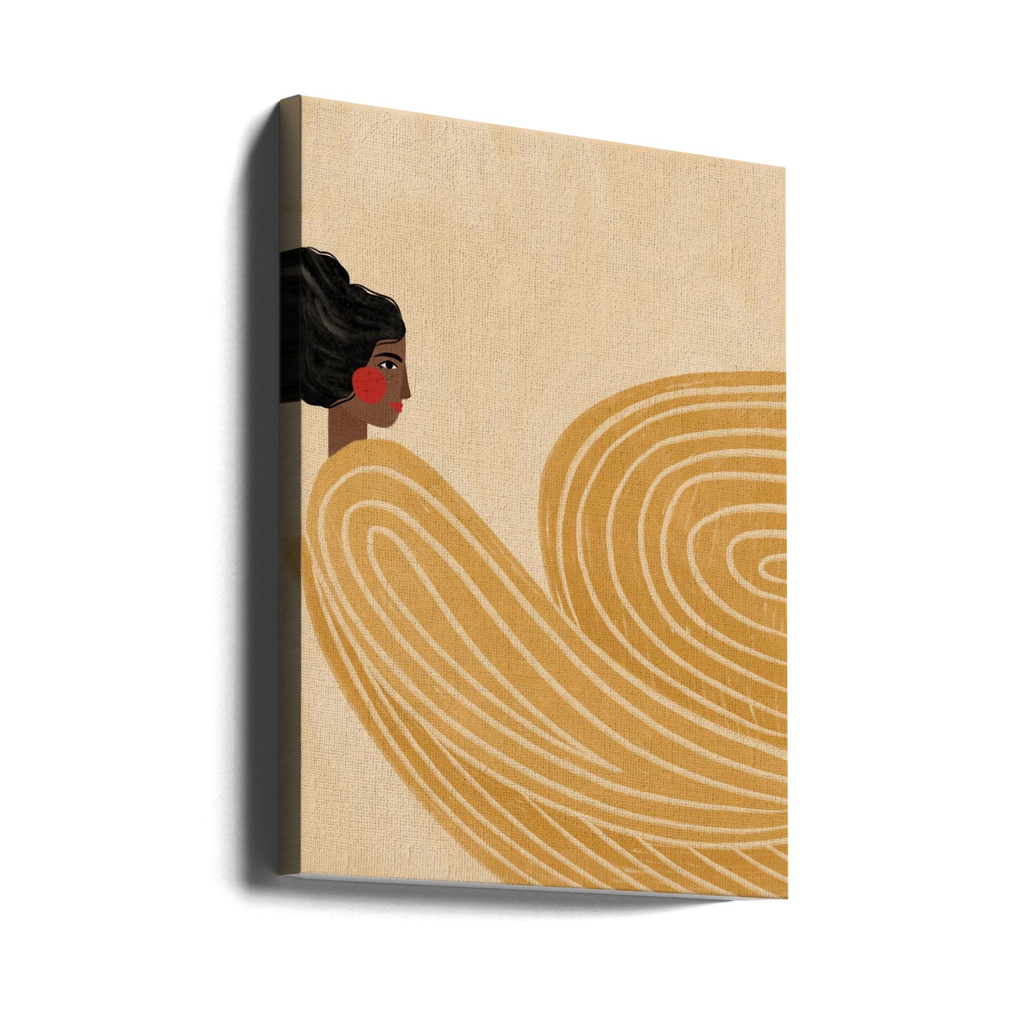 La femme aux rayures jaunes | Tableaux sur Toile