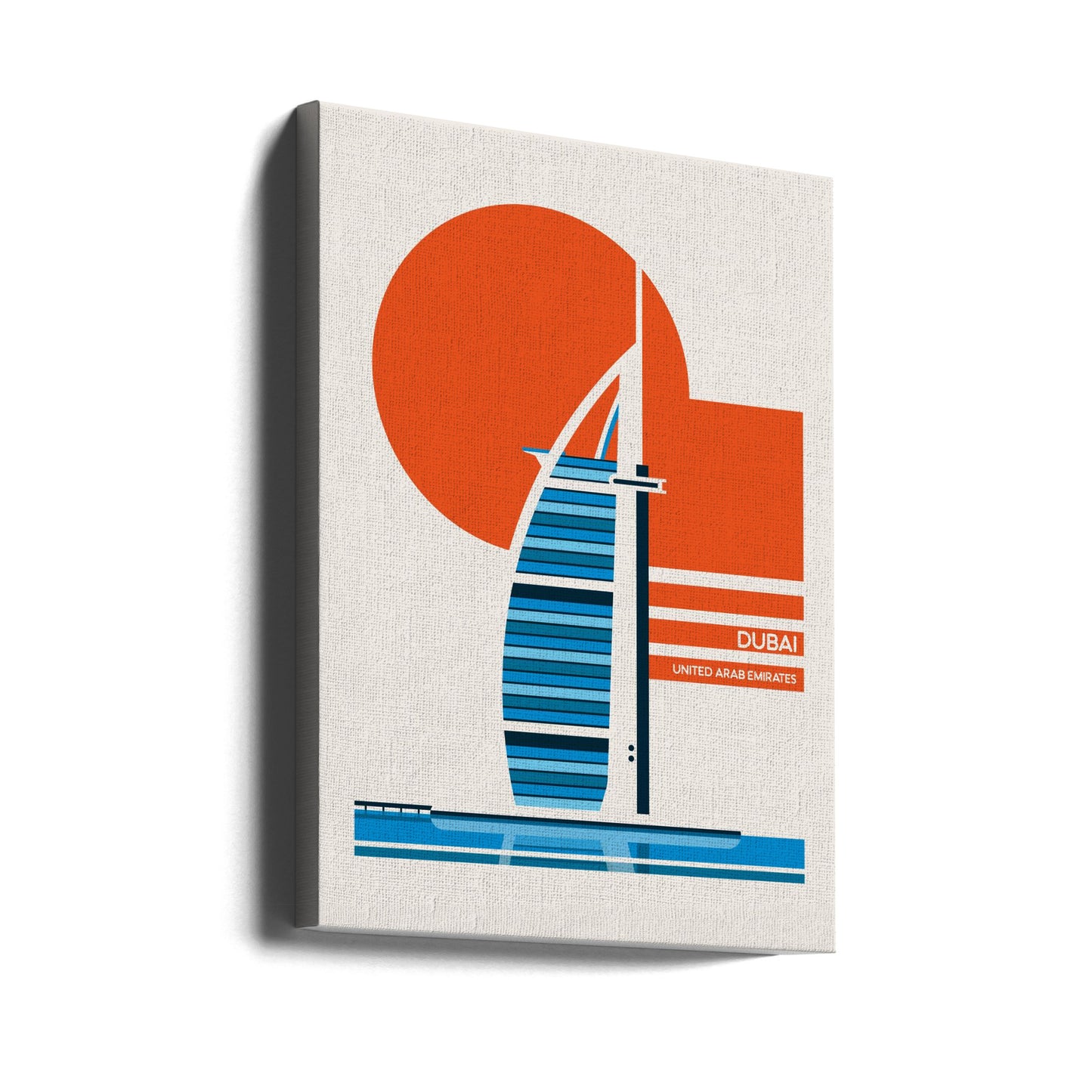Dubai Burj Al Arab Minimalistinen Retro Matkajuliste | Canvastaulut