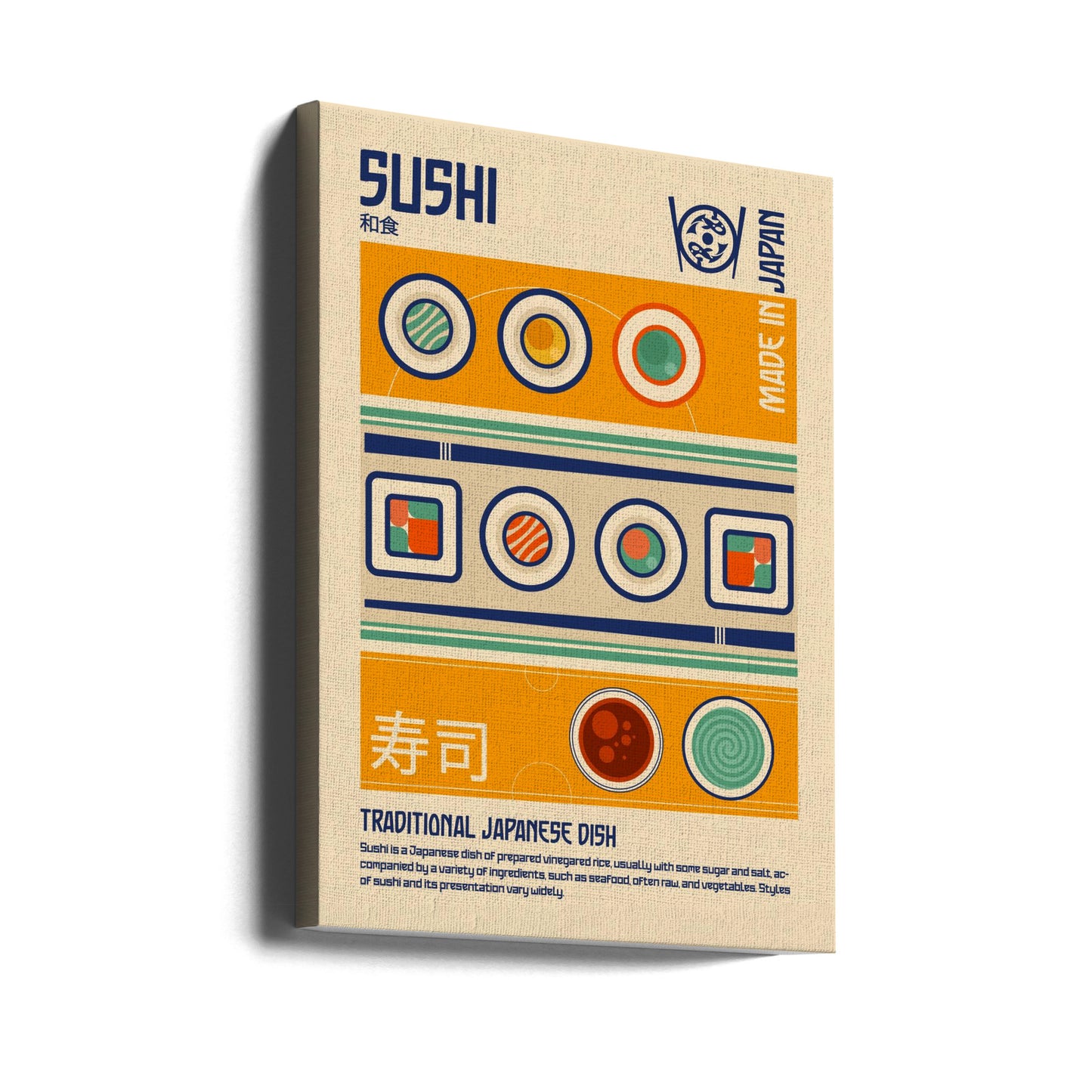Sushi Japanese Food Print | Canvas