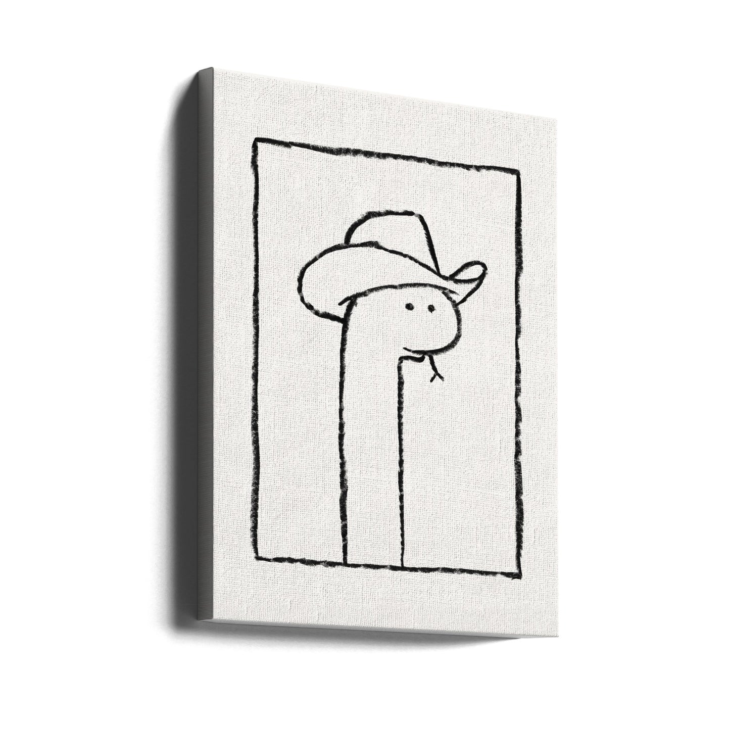 Squiggles, die Schlange im Stetson | Leinwand-Bilder