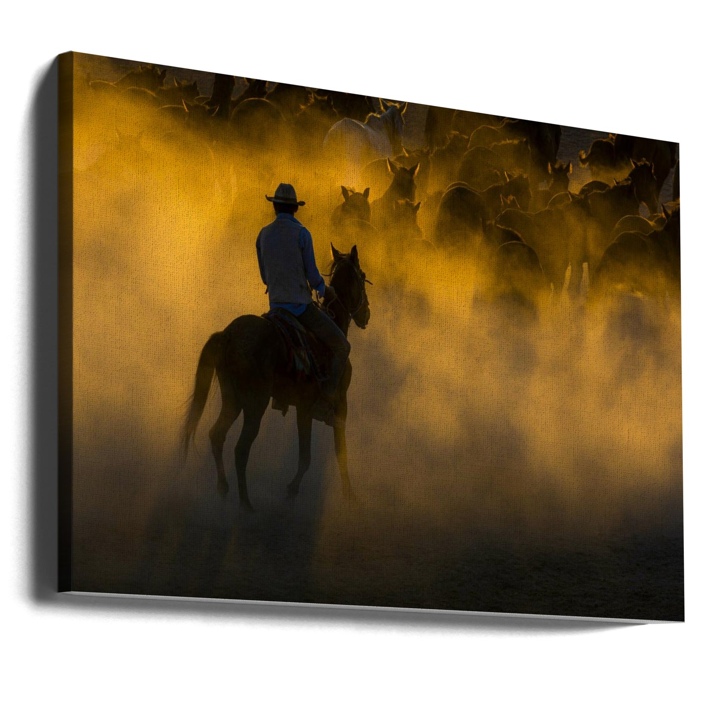 cowboy and horses | Canvas