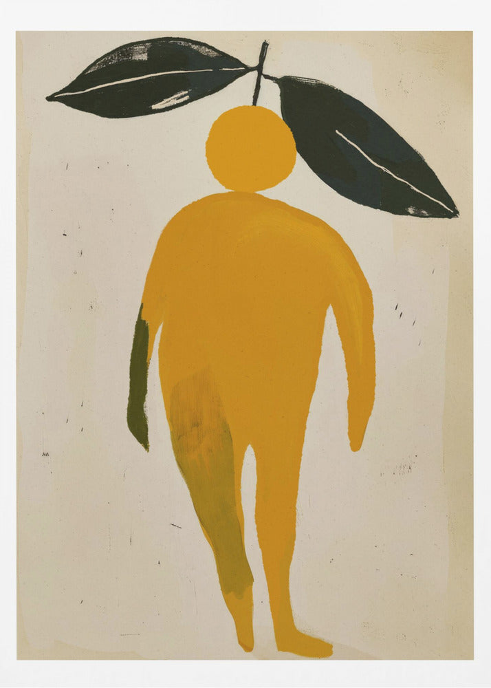 Orange Leaf Figure | Poster