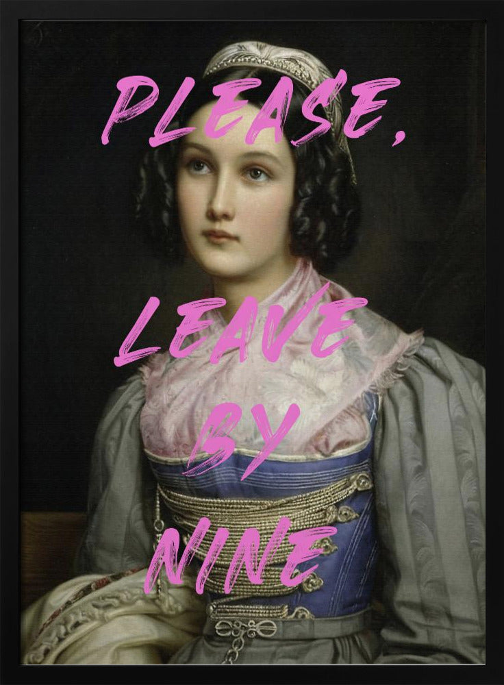 Please, Leave By Nine | Poster