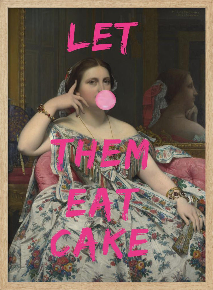 Let Them Eat Cake, Bubble Gum Vintage Portrait | Poster