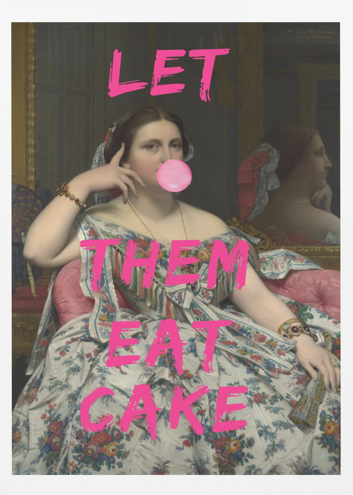 Let Them Eat Cake, Bubble Gum Vintage Portrait | Poster