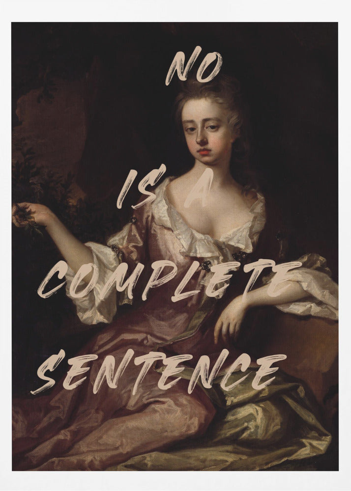 No Is Complete Sentence | Poster