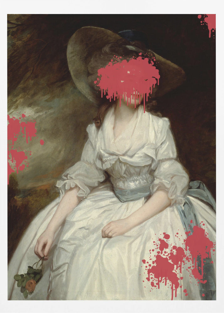 Renaissance Red Splash - Altered Art | Poster