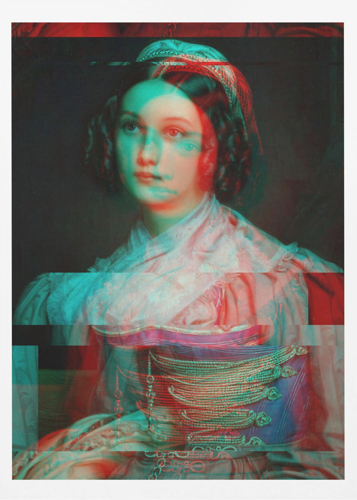 Glitched Portrait of Woman | Poster