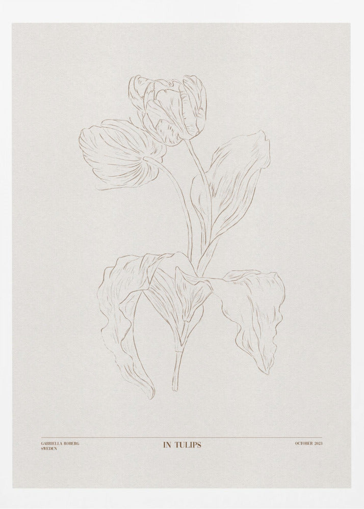 In Tulips (brown) | Poster