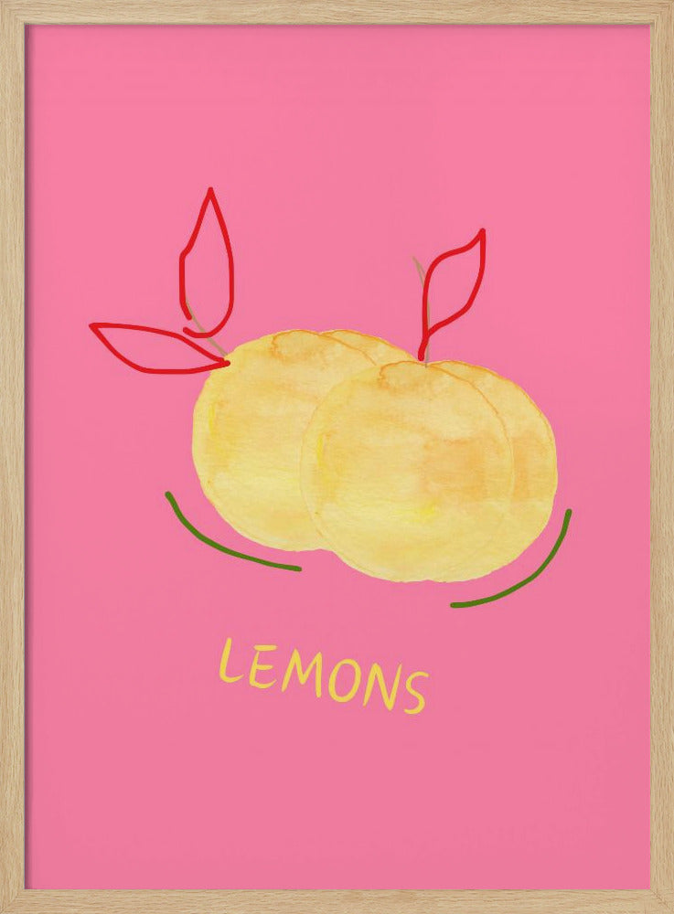 Citroner i rosa | Poster