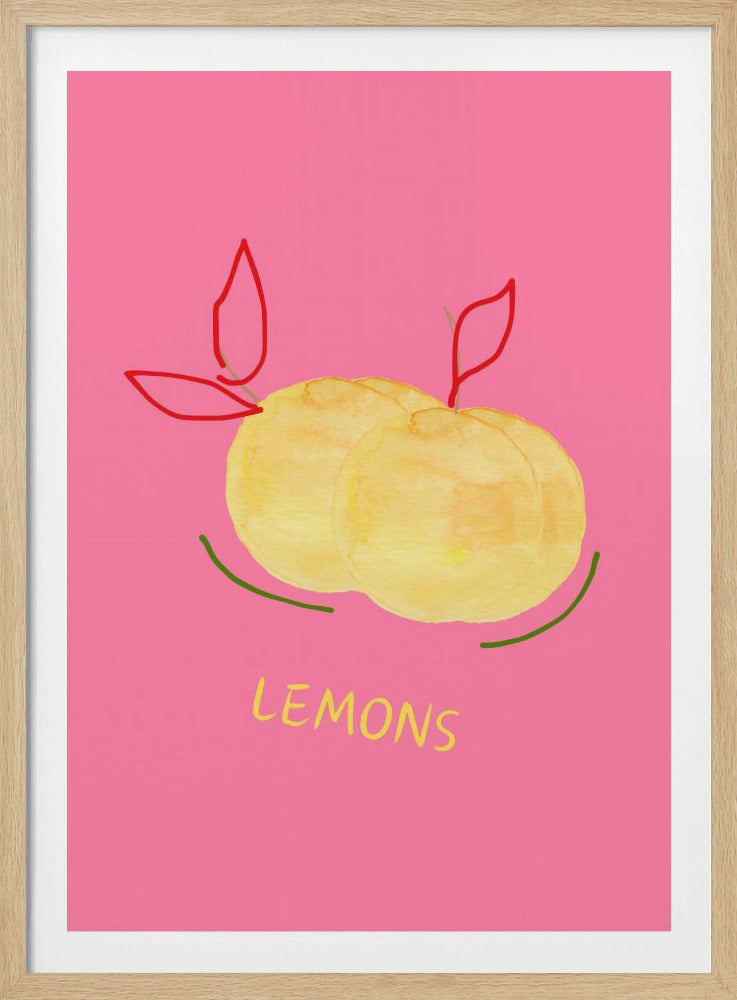 Citroner i rosa | Poster