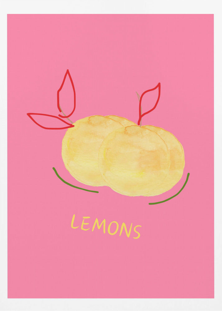 Citroner i rosa | Poster
