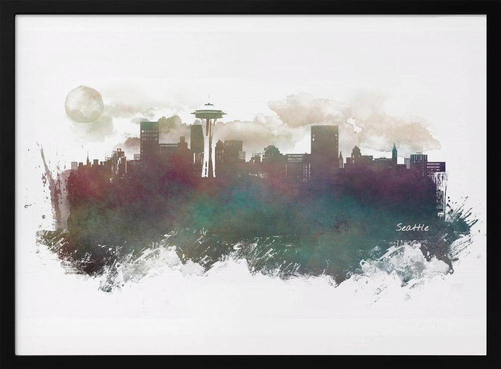 Seattle Usa Skyline City Art (2) | Poster