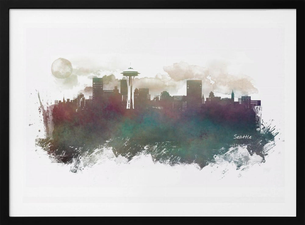 Seattle Usa Skyline City Art (2) | Poster