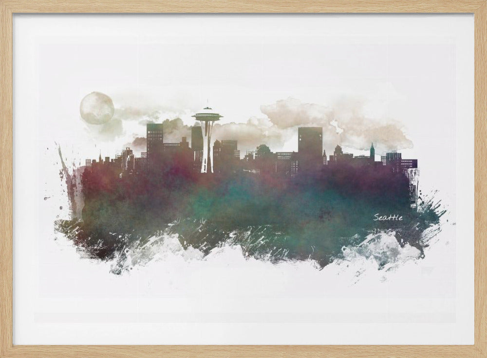 Seattle Usa Skyline City Art (2) | Poster