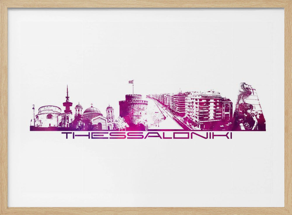 Thessaloniki Greece Skyline City Art (3) | Poster