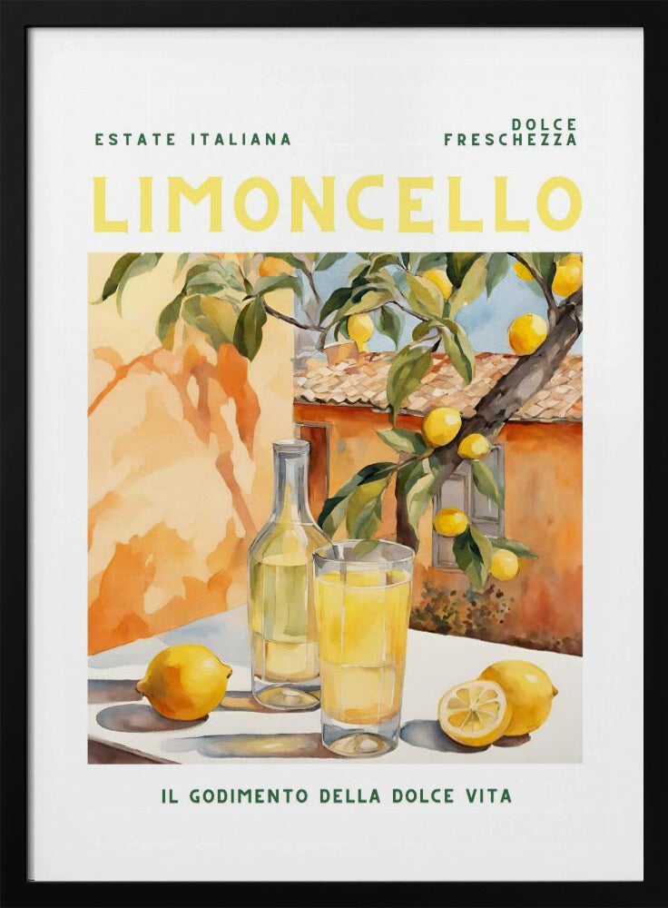 Limoncello, Akvarell, Färsk | Poster