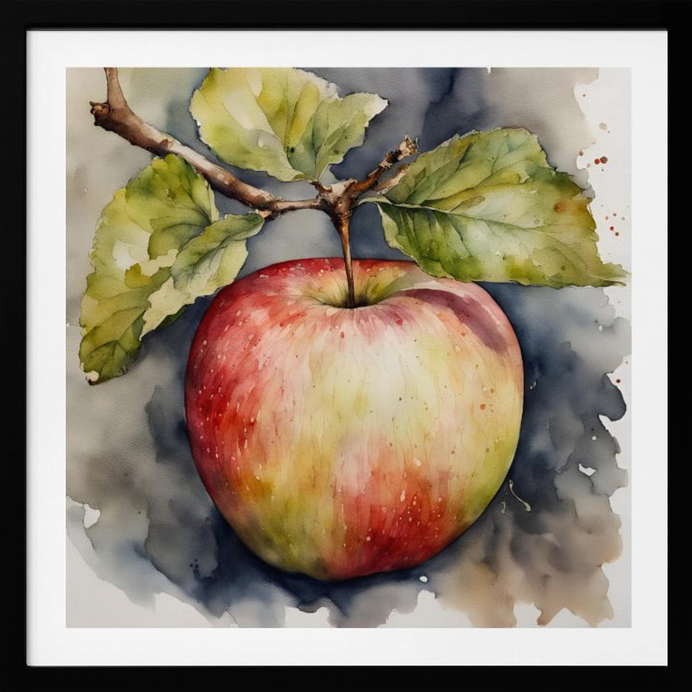 Äpple, akvarell | Poster