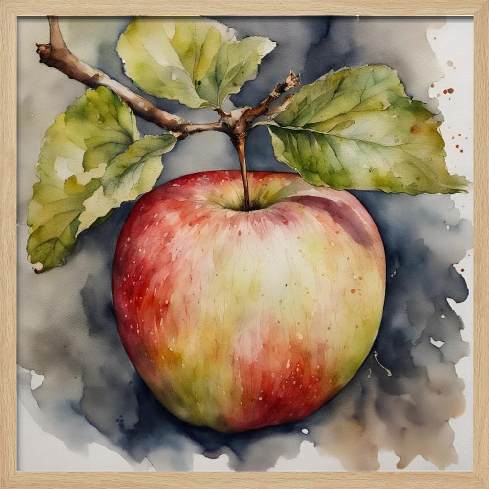 Äpple, akvarell | Poster